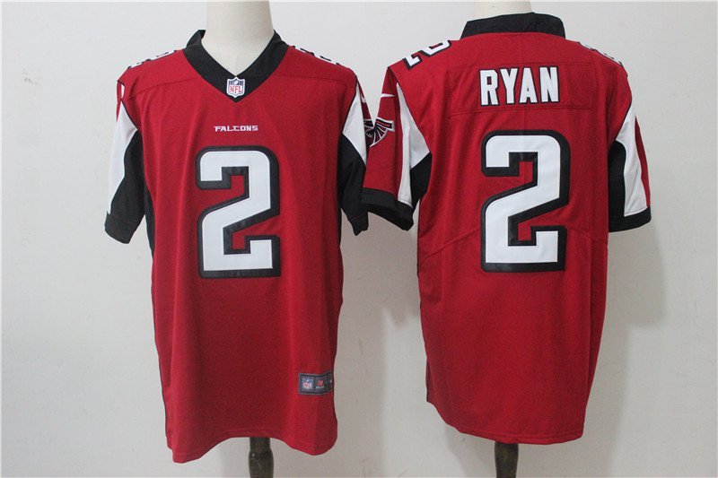 Men's Atlanta Falcons 2# Matt Ryan Limited Red Stitched Jersey