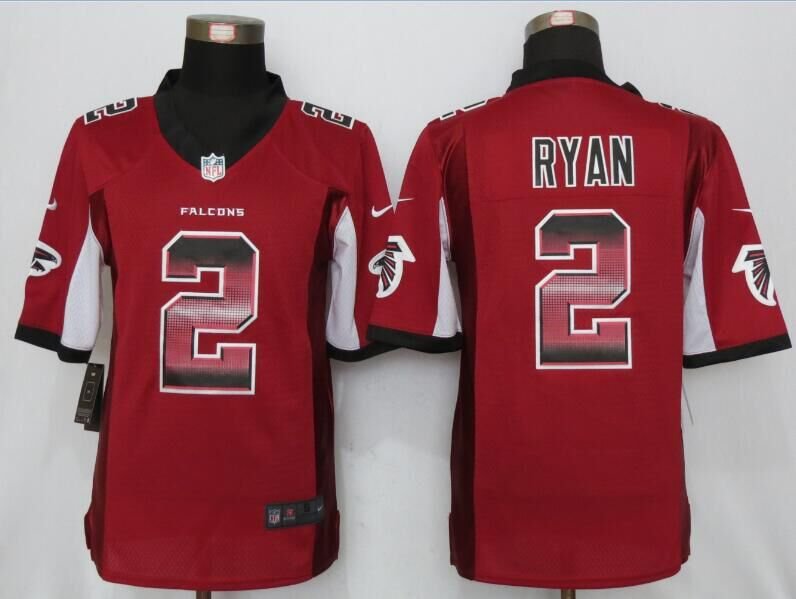 Mens Atlanta Falcons 2# Matt Ryan red 2 Stitched Jersey