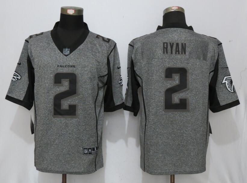 Mens Atlanta Falcons 2# Matt Ryan Limited Gray Stitched Jersey
