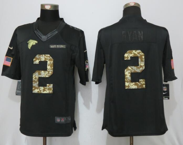 Mens Atlanta Falcons 2# Matt Ryan salute to service Stitched Jersey