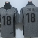 Mens Cincinnati Bengals 18# A.J. Green gray Stitched Jersey