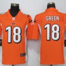 Mens Cincinnati Bengals 18# A.J. Green orange Stitched Jersey