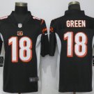Mens Cincinnati Bengals 18# A.J. Green black Stitched Jersey