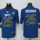 Mens Seattle Seahawks 25# Richard Sherman blue Stitched Jersey