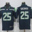 Mens Seattle Seahawks 25# Richard Sherman navy Stitched Jersey