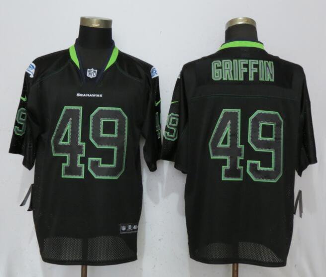 Mens Seattle Seahawks 49# Shaquem Griffin balck Stitched Jersey