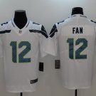 Mens Seattle Seahawks 12# FANS white Stitched Jersey