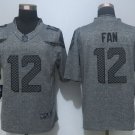 Mens Seattle Seahawks 12# FANS gray Stitched Jersey