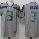Seattle Seahawks 3# Russell Wilson gray Stitched Jersey