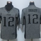 New Patriots 12# Tom Brady gray Stitched Jersey