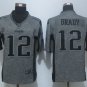 New Patriots 12# Tom Brady gray Stitched Jersey