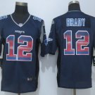 New Patriots 12# Tom Brady navy Stitched Jersey