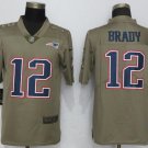 New Patriots 12# Tom Brady green Stitched Jersey