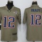 New Patriots 12# Tom Brady green Stitched Jersey