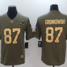 New Patriots 87# Rob Gronkowski green Stitched Jersey