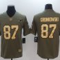 New Patriots 87# Rob Gronkowski green Stitched Jersey