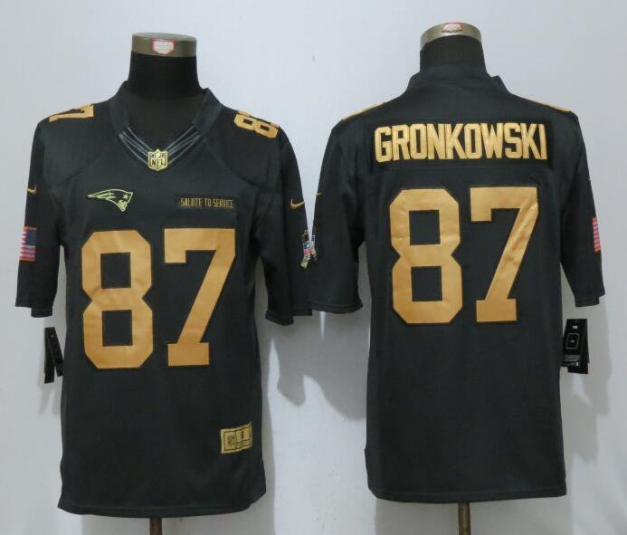 New Patriots 87# Rob Gronkowski black Stitched Jersey