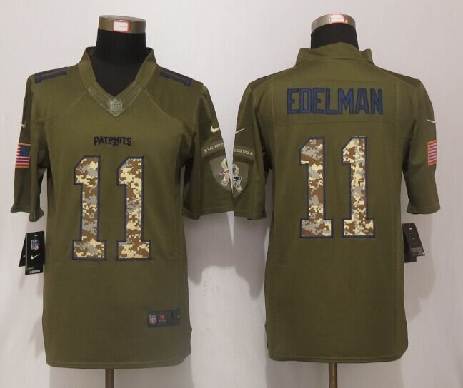 New Patriots 11# Julian Edelman green Stitched Jersey