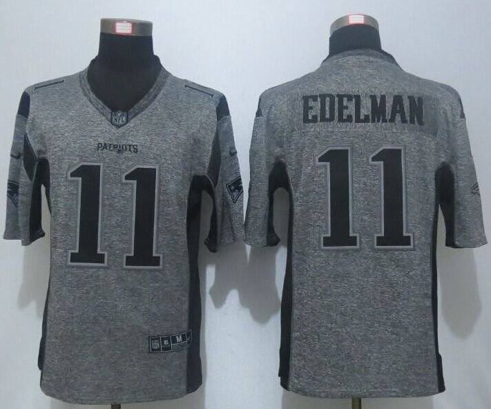 New Patriots 11# Julian Edelman gray Stitched Jersey
