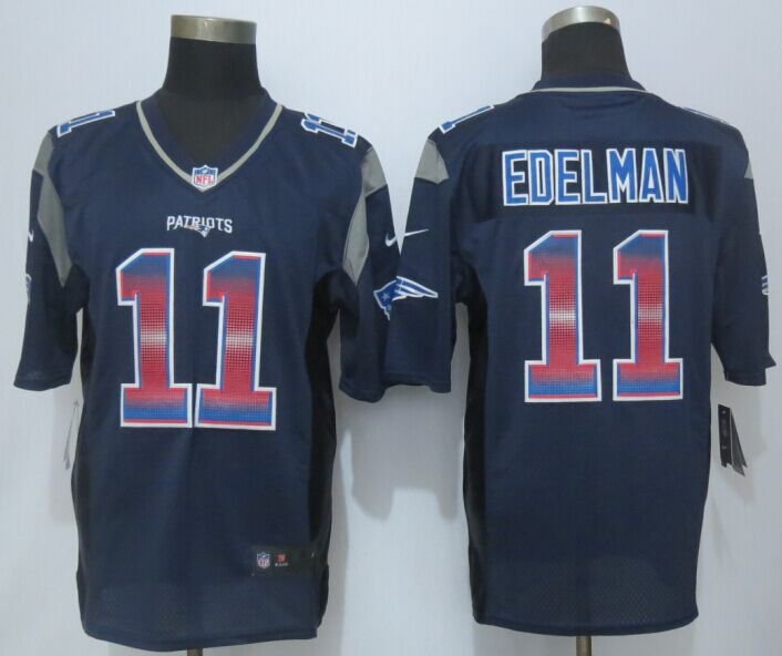 New Patriots 11# Julian Edelman navy Stitched Jersey