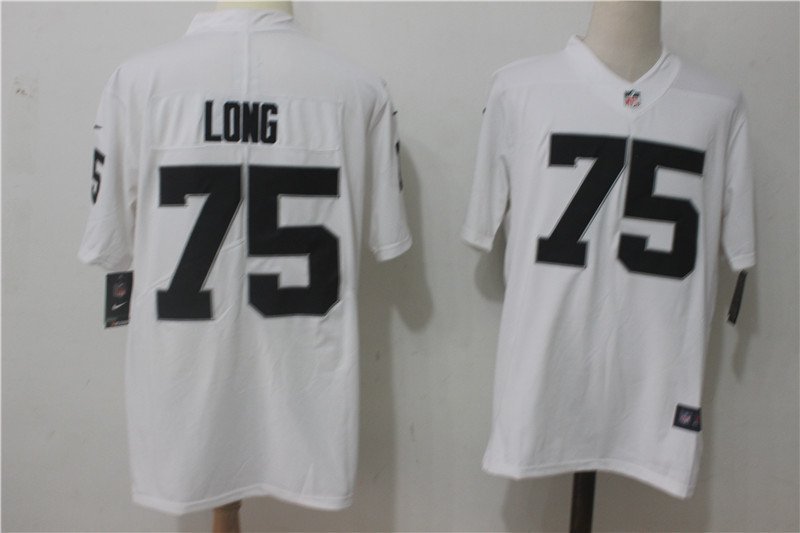 Men's Oakland Raiders 75# Howie Long white Stitched Jersey