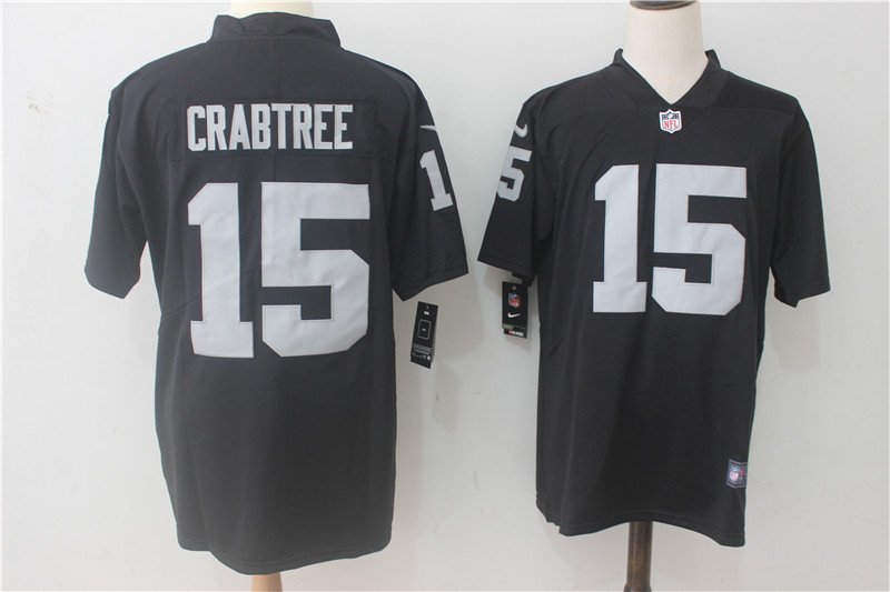 Men's Oakland Raiders 15# Michael Crabtree balck Stitched Jersey