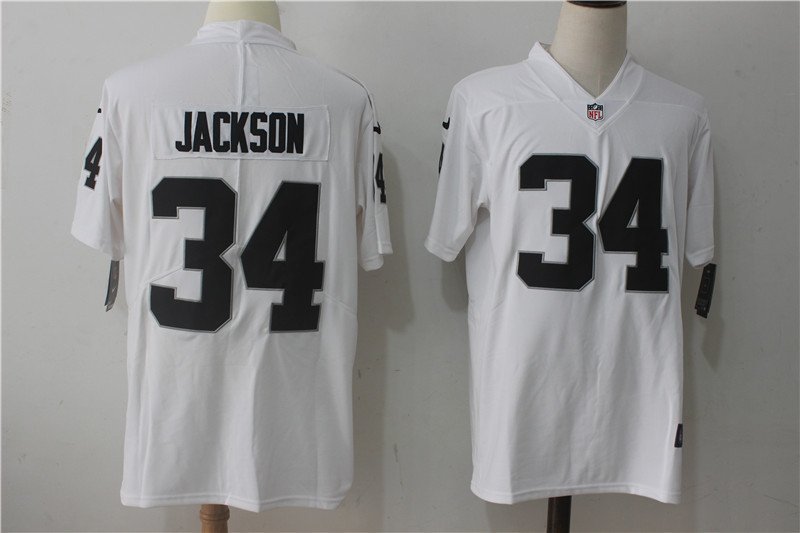 Men's Oakland Raiders 34# Gabe Jackson white Stitched Jersey