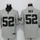 Men's Oakland Raiders 52# Khalil Mack gray Stitched Jersey