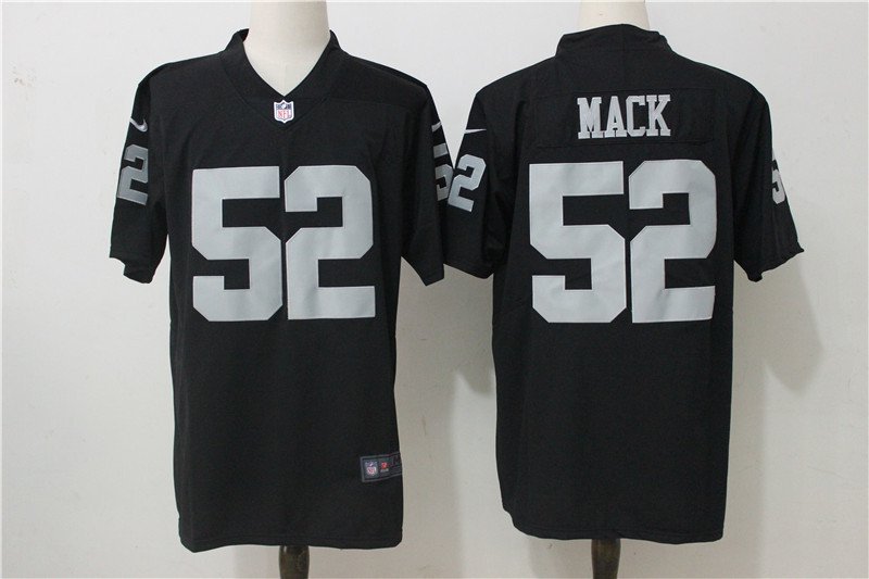 Men's Oakland Raiders 52# Khalil Mack black Stitched Jersey