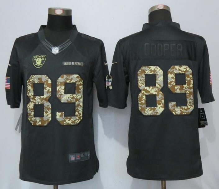 Men's Oakland Raiders 89# Amari Cooper Camo Salute To Service Stitched Jersey