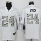 Men's Oakland Raiders 24# Marshawn Lynch white Stitched Jersey