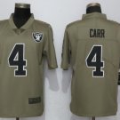 Men's Oakland Raiders 4# Derek Carr salute to service Stitched Jersey