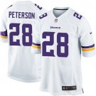 Mens Vikings #28 Adrian Peterson Men game white Stitched Jersey