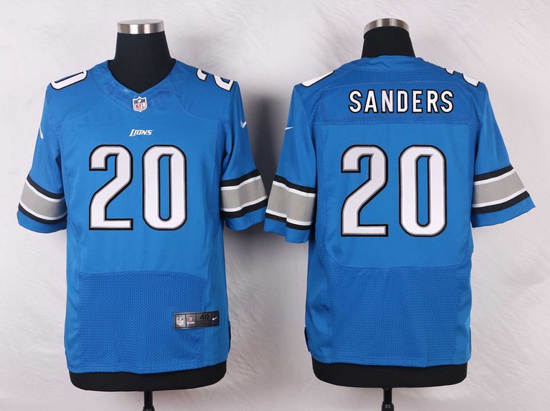 2018 Men's detroit lions lions #20 Navy Stitched Jersey