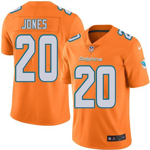Dolphins #20 Reshad Jones rush orange Stitched Jersey