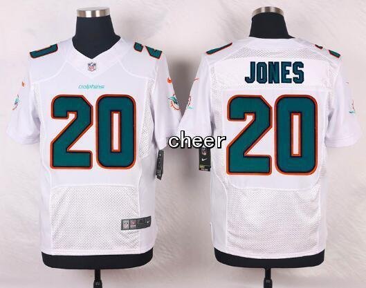 Dolphins #20 Reshad Jones mens elite white Stitched Jersey
