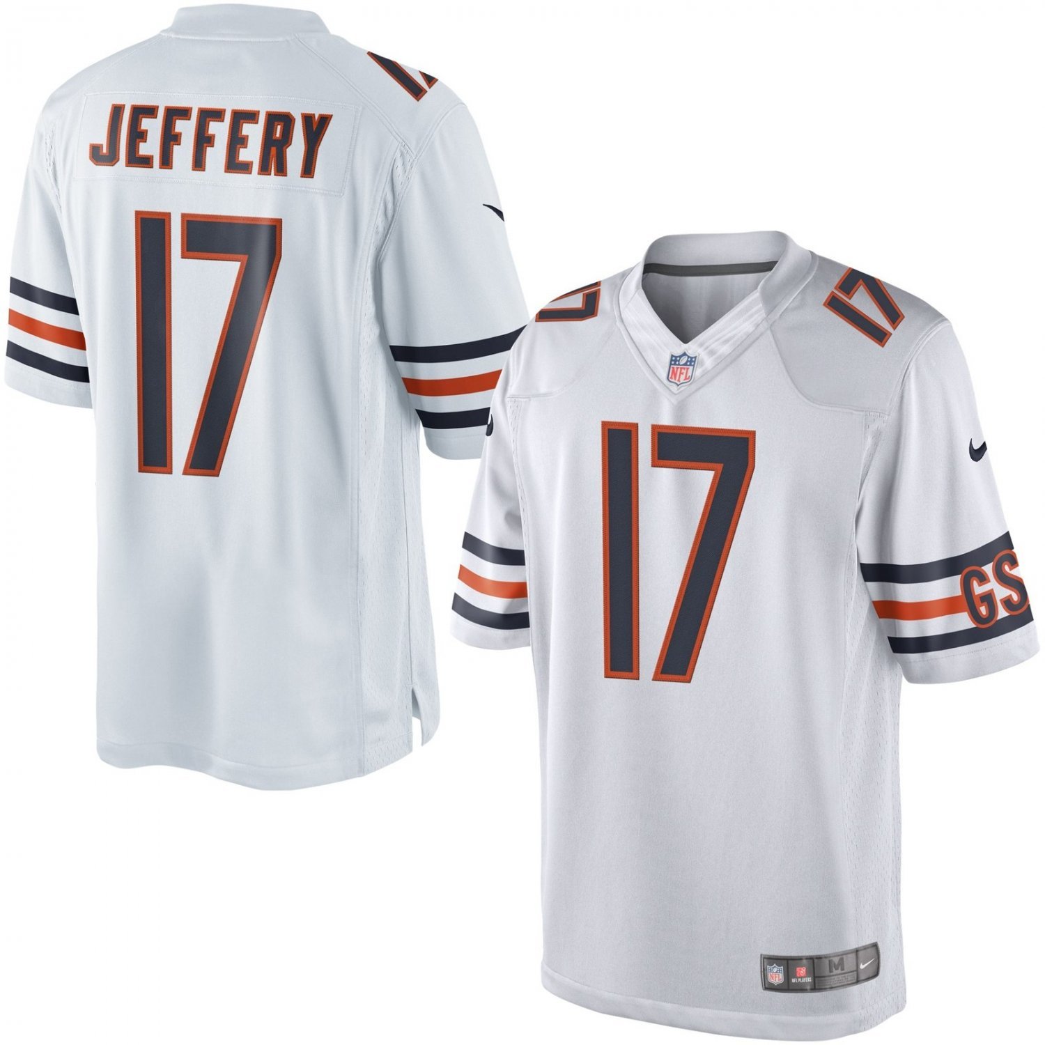 Men's Chicago Bears #17 Alshon Jeffery White Limited Stitched Jersey