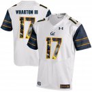 NCAA California Golden Bears #17 Vic Wharton III college white Stitched Jersey