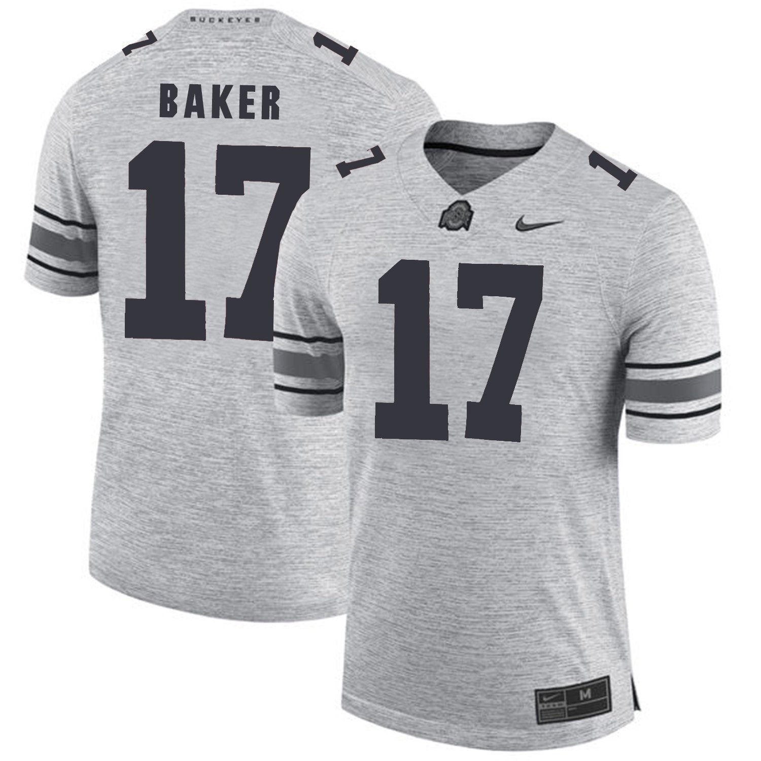 New Men's #17 Jerome Baker college Gray Stitched Jersey