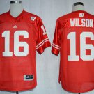 Men Wisconsin Badgers 16 Russell Wilson Red College Stitched Jersey