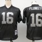 Men's Oakland Raiders #16 Plunkett Throwback Black Stitched Jersey