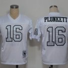 Men's Oakland Raiders #16 Plunkett Throwback White Stitched Jersey