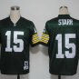 Green Bay Packers #15 starr green Stitched Jersey