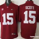 Men Alabama Crimson Tide 15 JK Scott Red College Stitched Jersey
