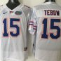 Men Florida Gators 15 Tim Tebow White College Stitched Jersey