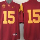 Men USC Trojans 15 Michael Bowman Red College Stitched Jersey