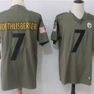 Men's Pittsburgh Steelers #7 Ben Roethlisberger Limiteds Gray Stitched Jersey