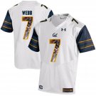 NCAA California Golden Bears #7 Davis Webb college White Stitched Jersey
