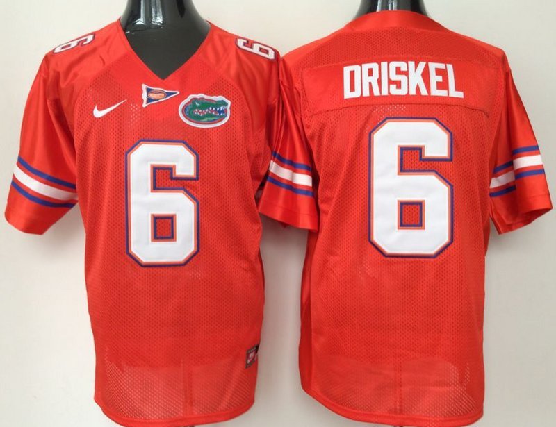 Men Florida Gators 6 Jeff Driskel Orange College Stitched Jersey