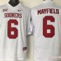 Men Oklahoma Sooners 6 Baker Mayfield College White Stitched Jersey